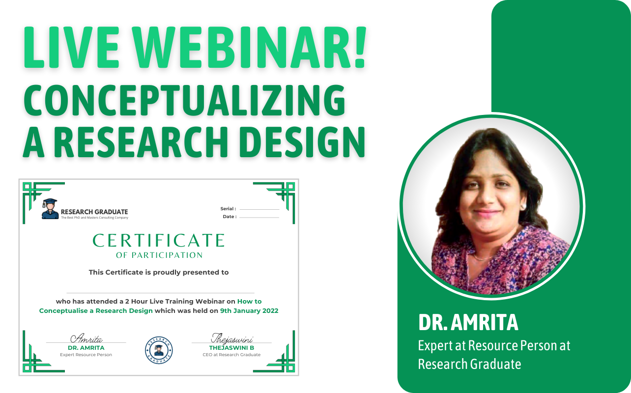 Webinar on How to Conceptualise a Research Design - Research Graduate